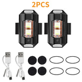 ضوء دراجة نارية، ضوء ستروب، 7 ألوان، USB صغير، LED، مضاد للتصادم، دراجة، طائرة، طيران ليلي، ضوء إشارة تحذير وامض